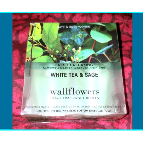 Bath & Body Works Other - 🔥White Tea & Sage WALLFLOWER Refill Bulbs 2pk-DAMAGE BOX